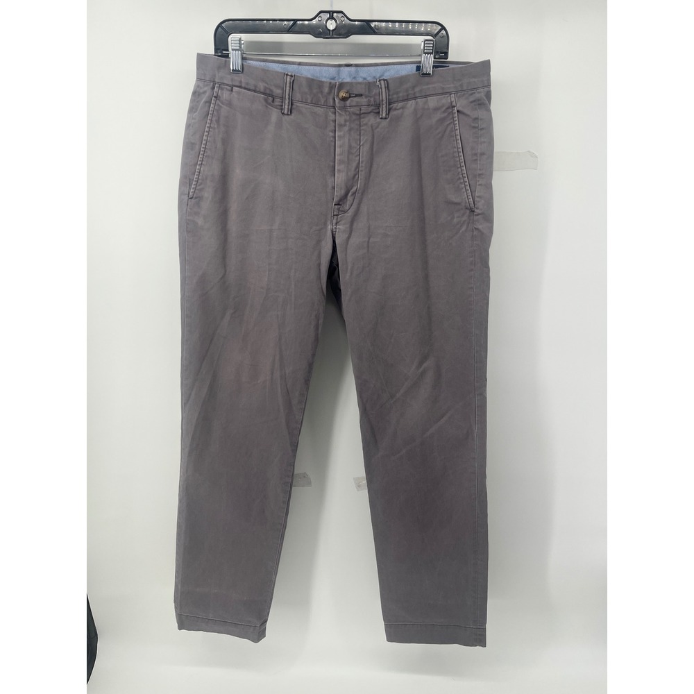 Polo Ralph Lauren Mens Stretch Straight Fit Chino Pants Gray 36x32 Cotton Twill - Picture 2 of 10